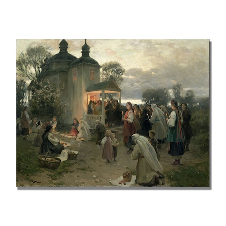 Nikolai Pimonenko 'Easter Matins' Canvas Art,18x24